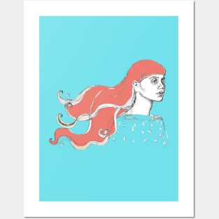 Girl With Red Hair Posters and Art